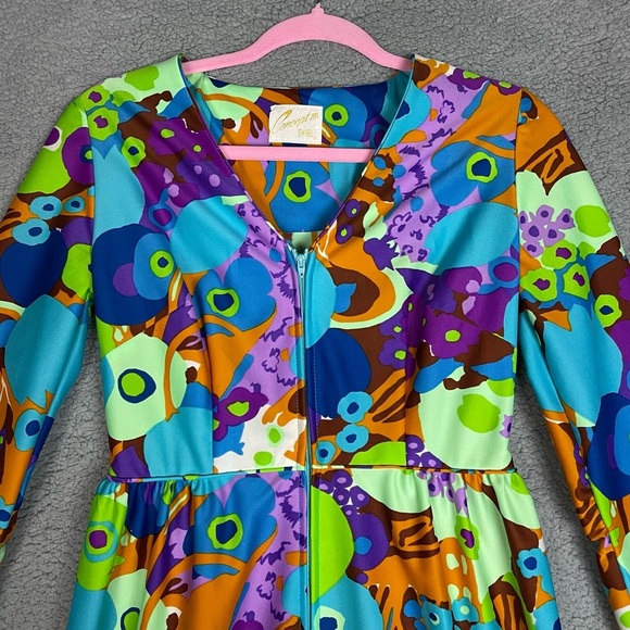 Concept 70s SWL Colorful Dress Size 12 - Picture 3 of 14